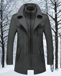 Nicoletta - Herren Sterling Trenchcoat in Grau