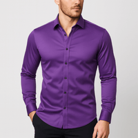 Matthias | Herren Stretch Businesshemd in Lila