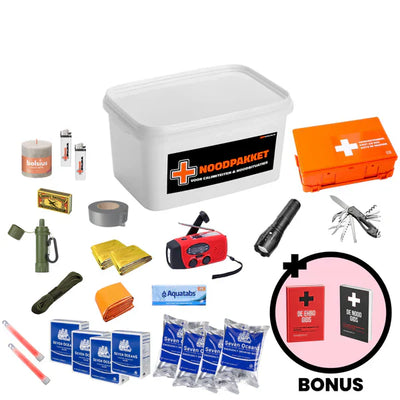 Premium Notfallpaket in Kunststoff-Eimer (12,8L) - SafeBucket