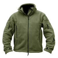 Rollkragenjacke mit mehreren Taschen in Armeegrün