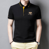 Alphonse | Herren Elegant Polo Hemd | Kurzarm in Schwarz