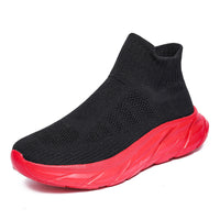 Damen High-Performance Socken Sneaker in Schwarzrot
