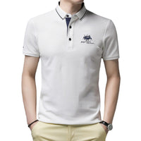 Alphonse | Herren Elegant Polo Hemd | Kurzarm in Weiß
