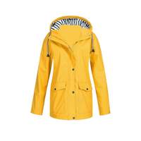 Regenjacke Damen Wasserdicht | Leicht & Mit Kapuze in Gelb
