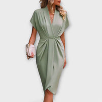 Serena - Midi-Wickelkleid in Hellgrün