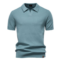 Alarich™ – Strukturiertes Polo-Shirt in Blau
