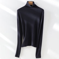 Damen Slim-Fit Feinstrick-Rollkragenpullover mit Stretch Nord Taschen in Jazzblau