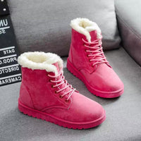 Warme kuschelige Stiefel Frauen - Milou in Rosa