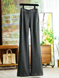 Damen Weit geschnittene Jersey-Hosen Nord Taschen in Grau