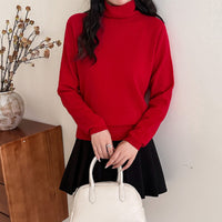 Damen Leichter Kaschmir-Mix Rollkragenpullover mit feinem Soft-Finish und schmaler Silhouette Nord Taschen in Goldsandrot