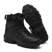 Winterschuhe Herren | Outdoor High Top Stiefel Mit Schnürung in Schwarz