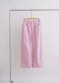 Damen Weite High-Waist Hose Nord Taschen in Rosa
