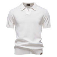 Alarich™ – Strukturiertes Polo-Shirt in Weiß