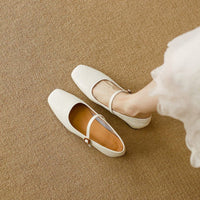 Damen Ballerinas mit modischem Riemchen in Beige