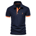 Marineblau und Orange