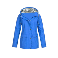 Regenjacke Damen Wasserdicht | Leicht & Mit Kapuze in Blau