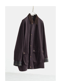 Damen Urbane Utility-Jacke mit hohem Kragen Nord Taschen in Saucenlila