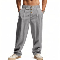 Hendrik | Herren Atmungsaktive Leinenhose in Grau