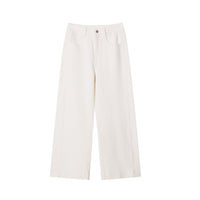 Damen Weite Baumwollhose Nord Taschen in Elfenbein