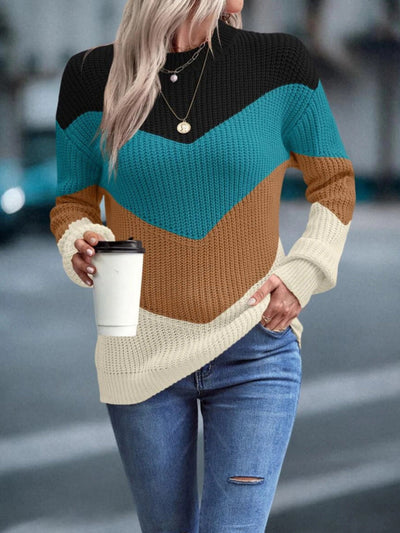 DAME LAESSIGER RUNDEHALS GESTRICKTER PULLOVER | MODERNER STIL, KOMFORTABEL, VIELSEITIG