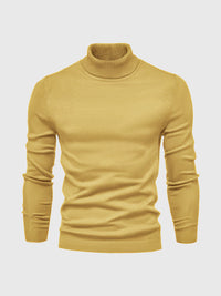 Rollkragen Pullover Herren Baumwolle | Elegant & Bequem in Gelb