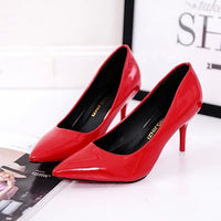 Damen elegante Stiletto-Pumps mit spitzem Zehenbereich und hochwertiger Veloursoberfläche Nord Taschen in Rot