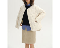 Damen Wendejacke mit hohem Kragen Nord Taschen in Beige