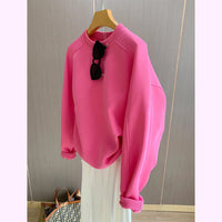 Damen Urbaner Oversized Sweatshirt Nord Taschen in Fuchsia