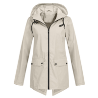 Regenjacke Damen Wasserdicht Mit Kapuze | Leicht & Zeitlos in Beige