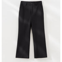 Damen Tailored-Stoffhose mit Bügelfalte, weiter Beinführung und Gürtelschlaufen Nord Taschen in Schwarz