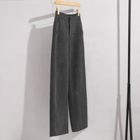 Damen High-Waist Palazzo-Hose mit weitem Bein und schlichter Bundverarbeitung Nord Taschen in Dunkelgrau