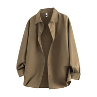 Ida | Fließende Oversized Hemdbluse in Khaki