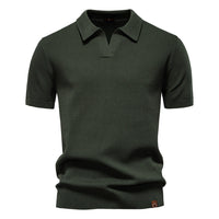 Alarich™ – Strukturiertes Polo-Shirt in Armeegrün