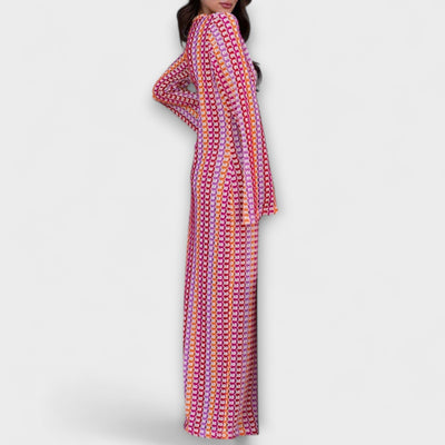 Elina – Maxikleid mit V-Ausschnitt und Urlaubsflair