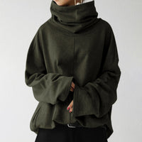 Übergroße Pullover mit Rollkragen in Grün