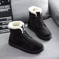 Warme kuschelige Stiefel Frauen - Milou in Schwarz