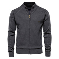 Logan™ | Offene Kragen-Strickjacke in Dunkelgrau