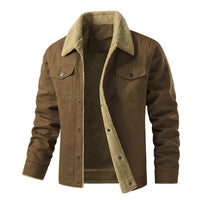 Herren Bequeme und warme Steppjacke Nord Taschen in Erdfarben