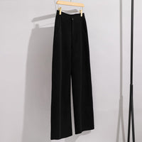 Damen High-Waist Palazzo-Hose mit weitem Bein und schlichter Bundverarbeitung Nord Taschen in Schwarz