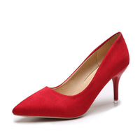 Damen nan spitze Court-Pumps mit schlankem Stilettoabsatz und gepolsterter Komfortinnensohle in Rot