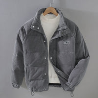 Günther | Herren Lockere Passform Cordjacke in Grau