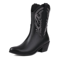 Elliot | Modische Bestickte Stiefeletten in Schwarz