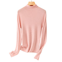 Damen Leichter Feinstrick-Rollkragenpullover mit fließender Passform Nord Taschen in Hautrosa