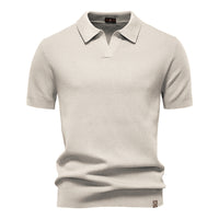 Alarich™ – Strukturiertes Polo-Shirt in Aus Weiß