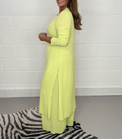 Alejandra | Lässig V-Ausschnitt Zweiteilig Satz mit Bauchabdeckung