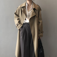 Modischer doppelreihiger Trenchcoat für Damen - Juna in Khaki