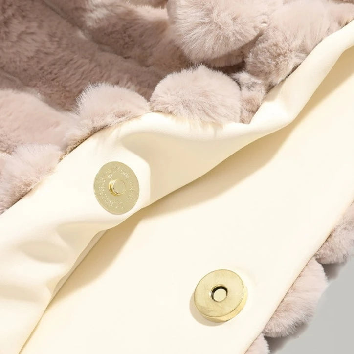 Elegante Plüsch-Umhängetasche für Damen