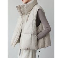 Damen Stylische gesteppte Weste Nord Taschen in Grau