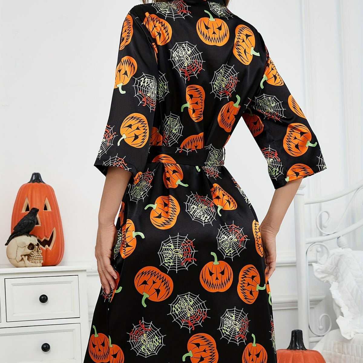 Kürbis Kimono Robe Halloween Kostüm
