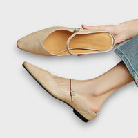 Ornella – Elegante Mules mit Riemchen in Beige